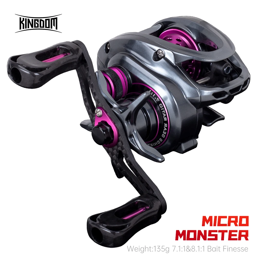 Kingdom Micro Monster Carrete de Pesca Baitcasting Finesse Ultraligero - imagen 2