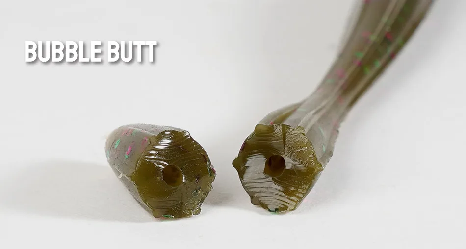 Detalle del diseño de cola bubble butt con bolsa de aire