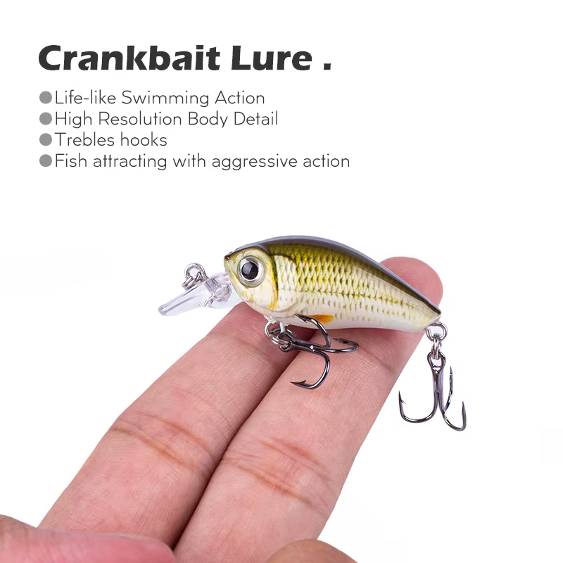 Señuelo Minnow Crankbait lubina 48mm flotante - imagen 4