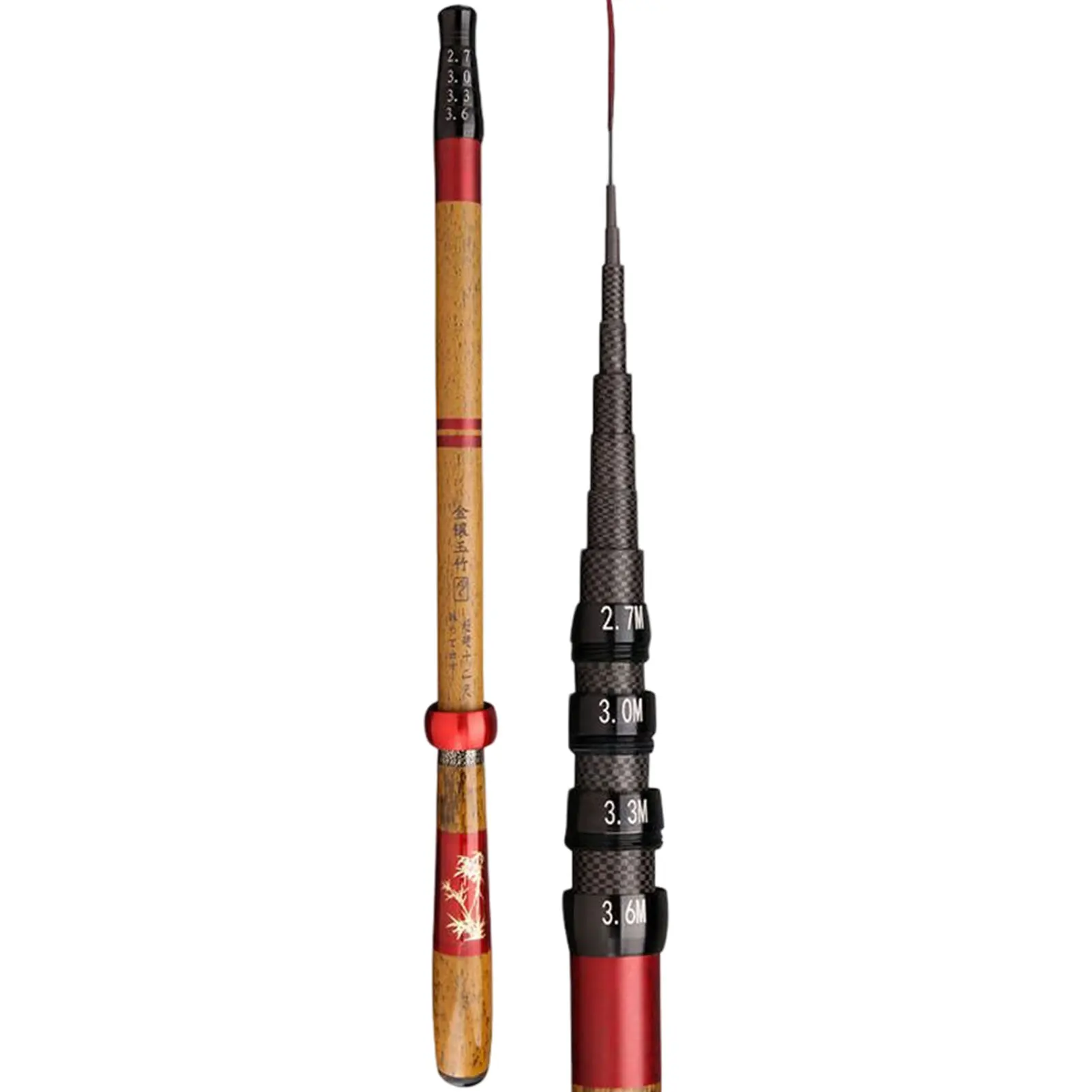 Caña de pesca de fibra de carbono estilo Tenkara