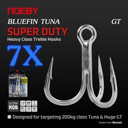 Anzuelos triples NOEBY Super Duty Heavy Class para atún rojo y GT