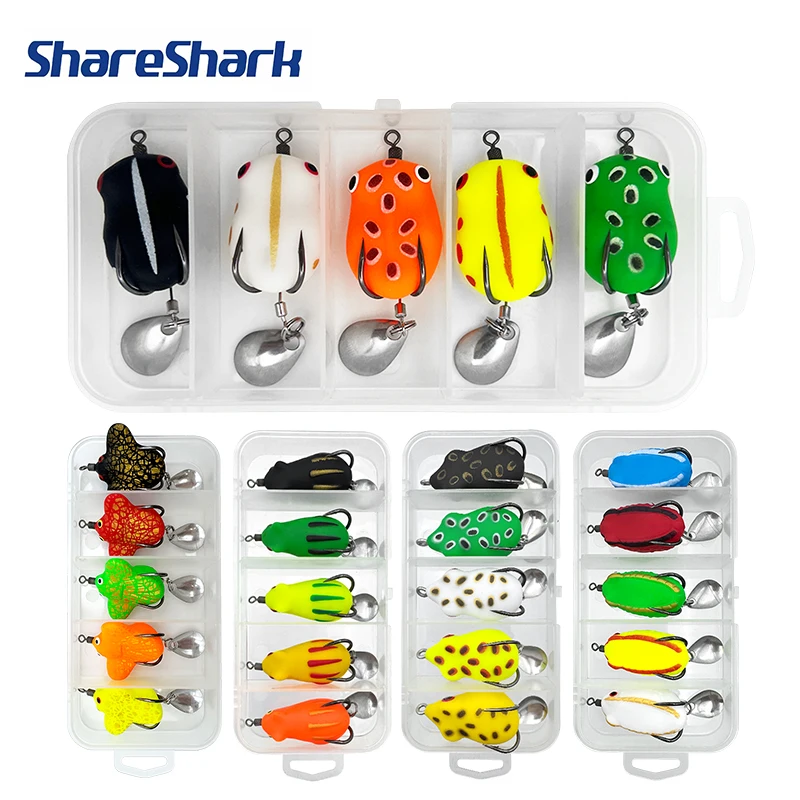 ShareShark señuelo rana mini para lubina y trucha anti-enredos - imagen 2