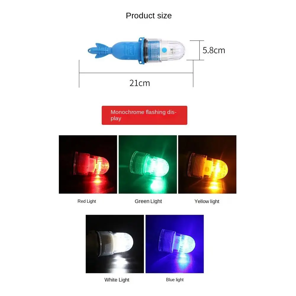 Detalle de la lámpara de pesca LED flotante