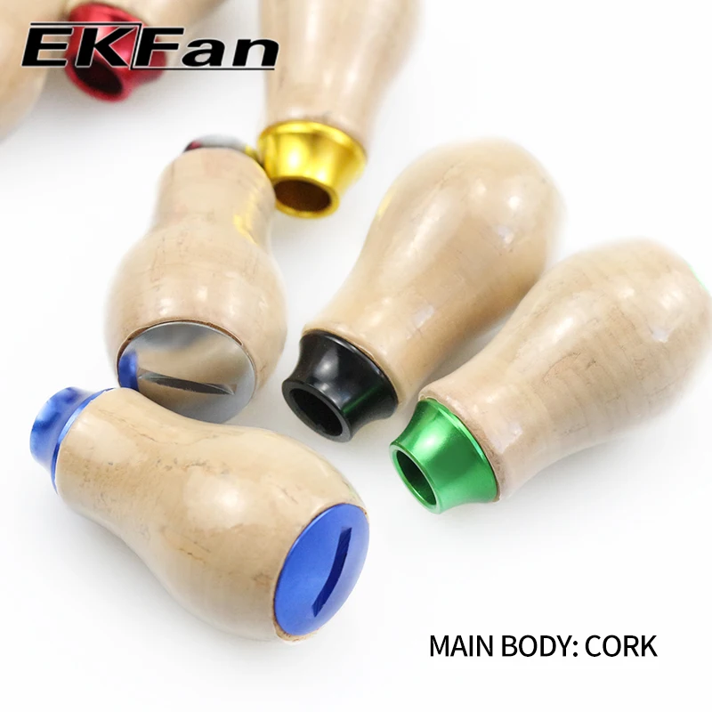 Perilla de carrete EKFan Cork corcho para spinning y baitcasting - imagen 5