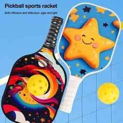 Raqueta de pickleball infantil ligera con pelota y núcleo de panal