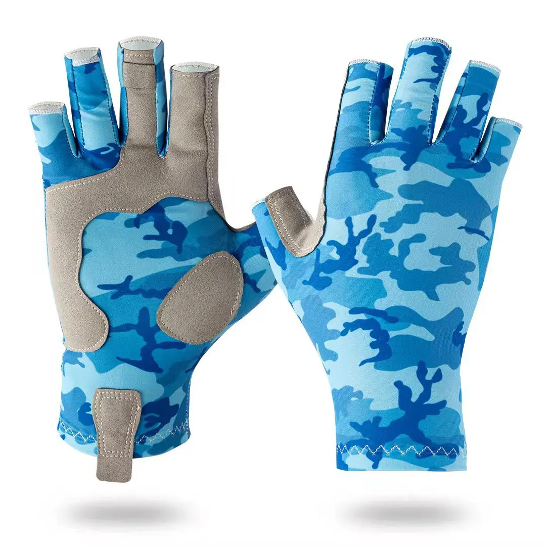 Guantes de pesca medio dedo antideslizantes – Protección UV UPF50 - imagen 2