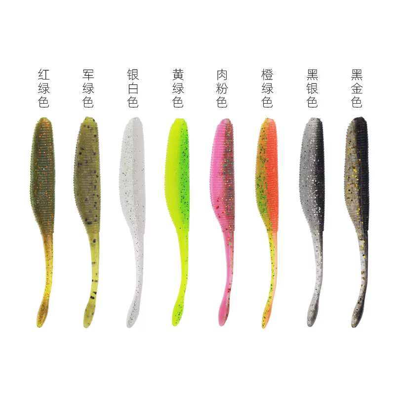 Vinilo cola recta para lubina – Señuelo de pesca suave 75-110mm - imagen 3