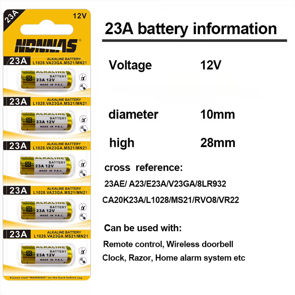 Pilas Alcalinas 23A y 27A 12V – Larga Duración para Mandos y Timbres - imagen 4