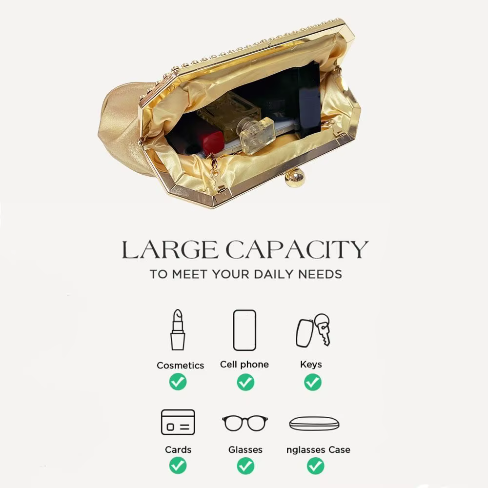 Bolso de Noche con Diamantes para Damas – Elegante y de Gran Capacidad - imagen 2