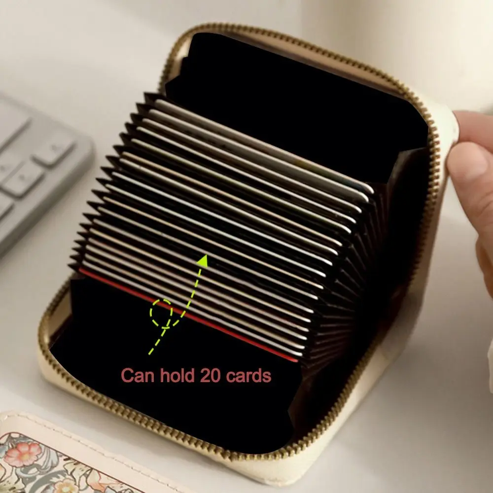 Cartera de mujer de cuero PU floral de gran capacidad para tarjetas