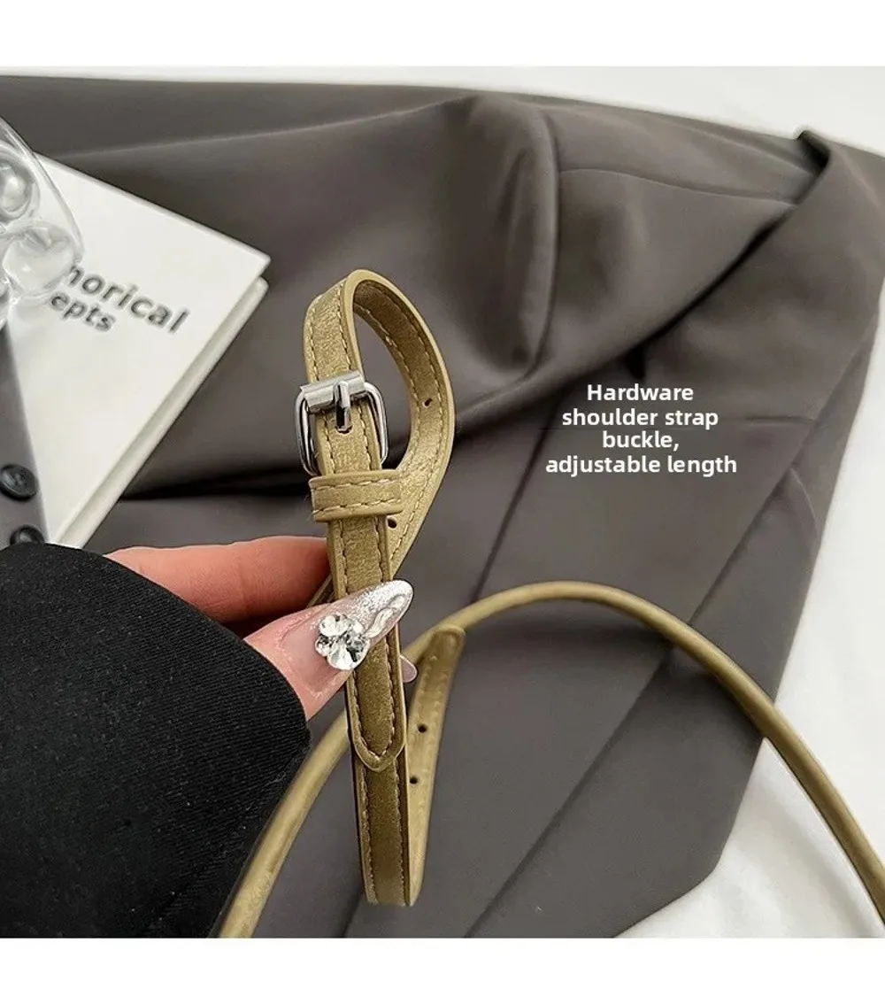 Bolso bandolera de cuero PU plateado