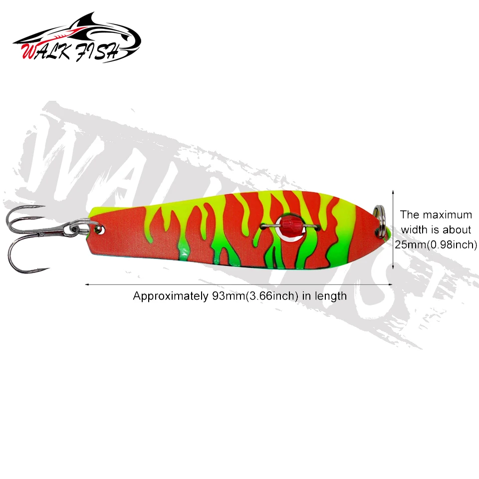 WALK FISH señuelo cuchara metálico con lentejuelas y triple anzuelo - imagen 5
