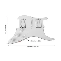 Pickguard precableado HSH Loaded negro con placa de 11 orificios