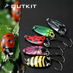 OUTKIT Señuelos spinnerbait y cuchara de metal UV para arroyos