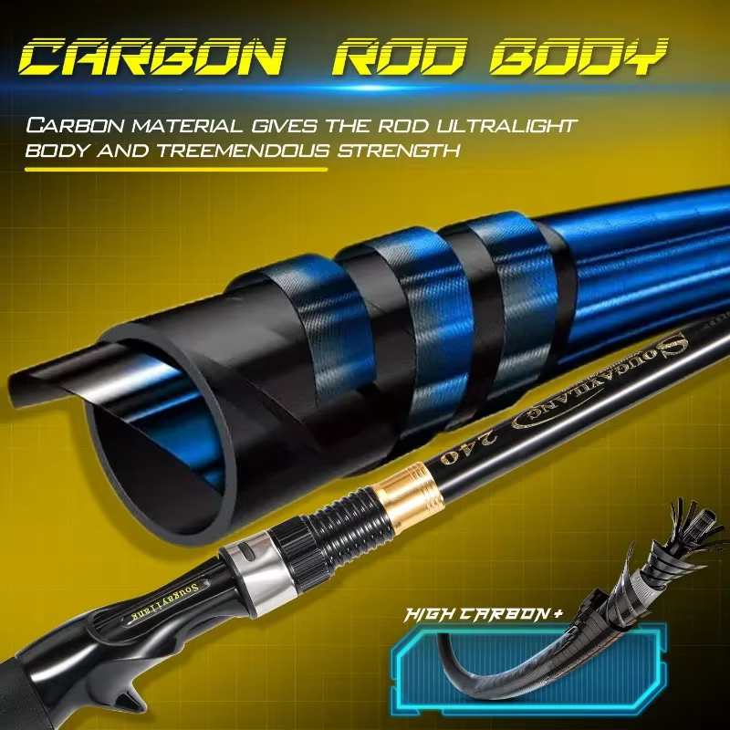 Sougayilang Caña Pesca Telescópica Ultraligera Fibra de Carbono - imagen 3