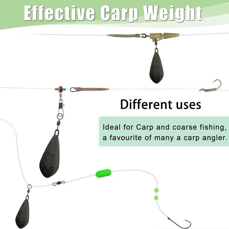 Plomo willow YOTO con giratorio para carpa – 42g a 128g - imagen 4