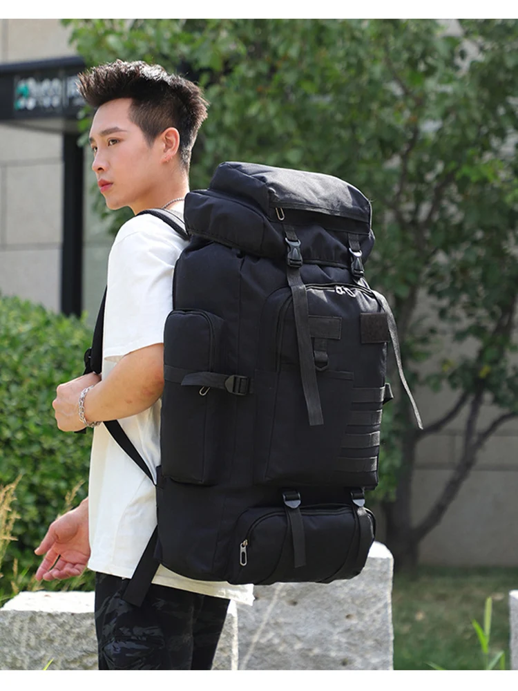 Mochila Lawaia 80L vista lateral mostrando perfil