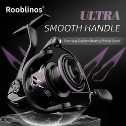 Rooblinos PE Carrete giratorio ultraligero alta velocidad freno potente