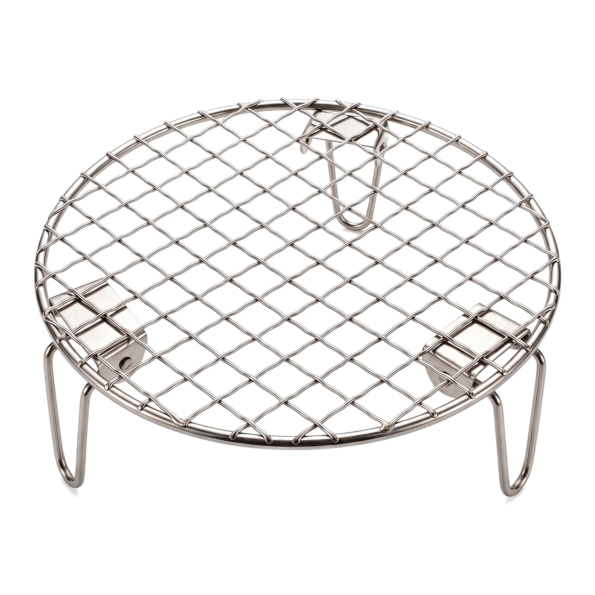 Rejilla redonda de acero inoxidable con patas
