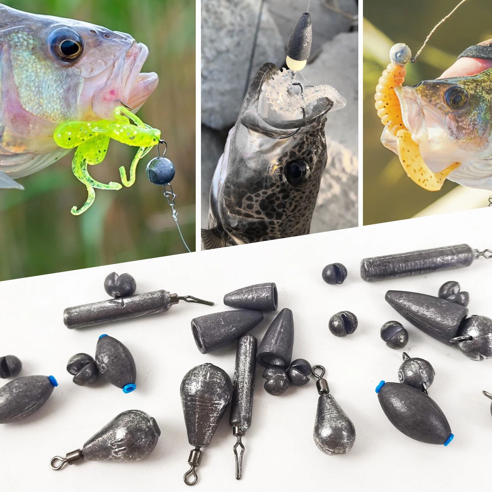 FREE FISHER Kit de plomos de pesca con anzuelos para agua salada - imagen 2