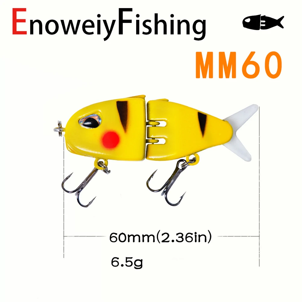 Mini swimbait BFS triple de hundimiento lento, 3D pintado a mano