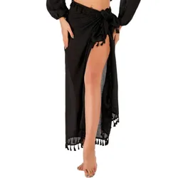 Pareo de playa sarong transparente secado rápido con borlas