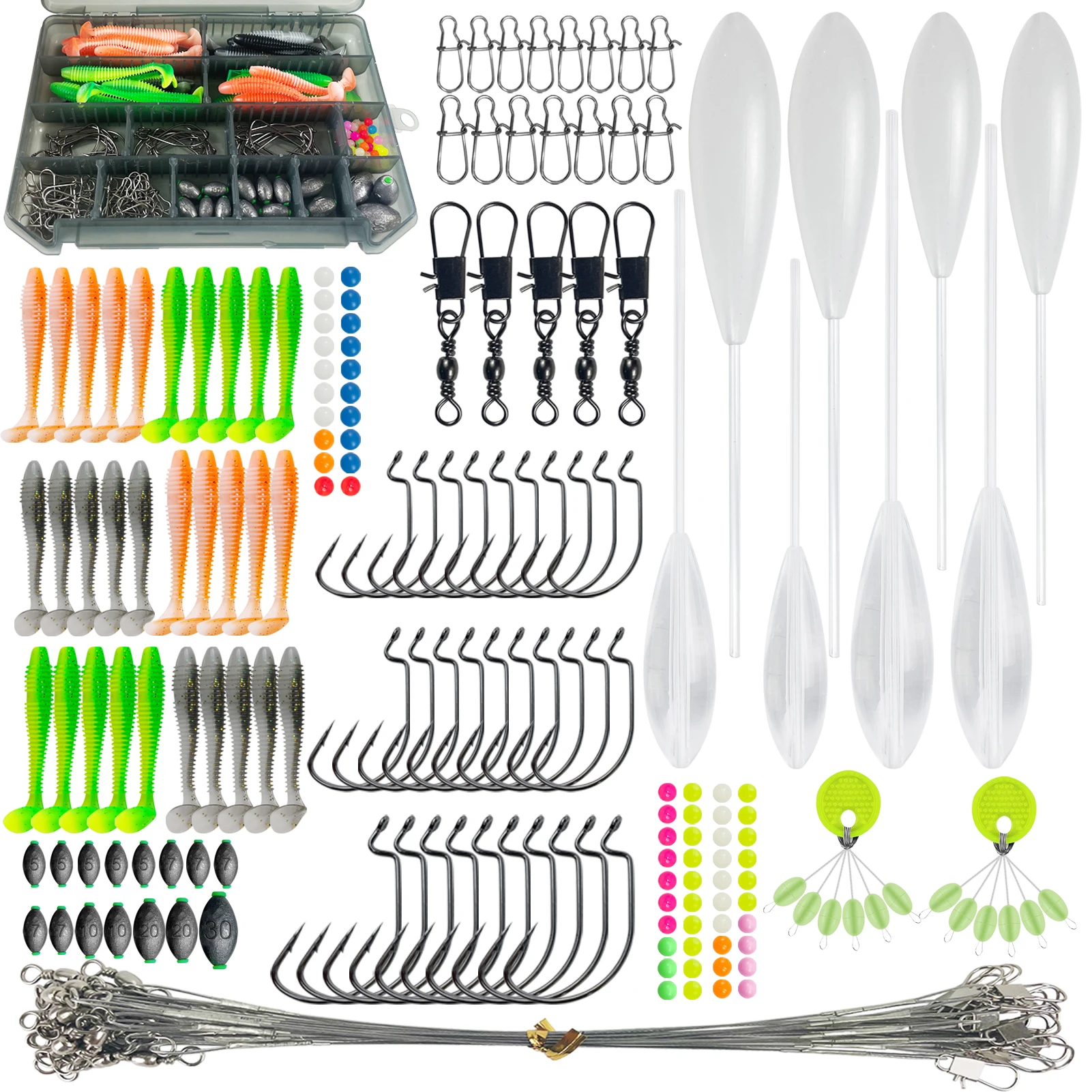 Kit de aparejos y flotadores para pesca DIY