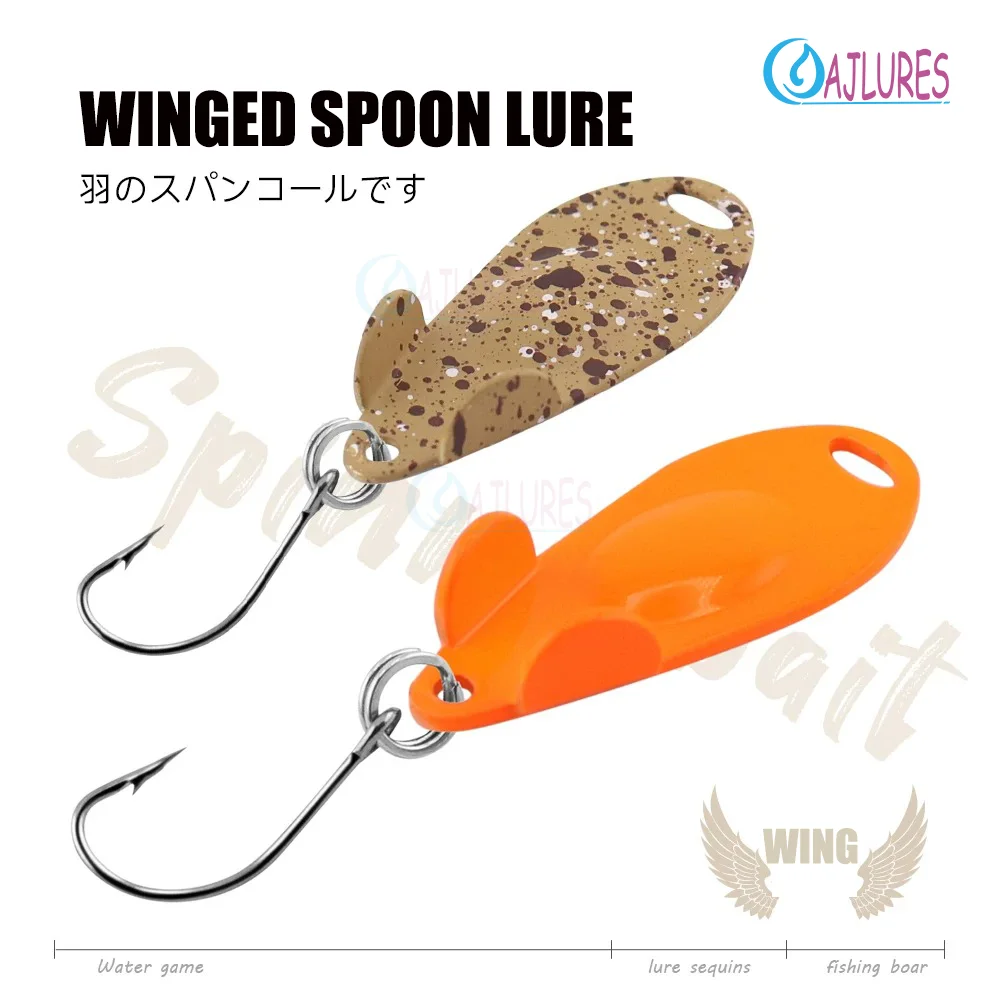 Cucharilla Spoon alada hundimiento natural para lucio y trucha