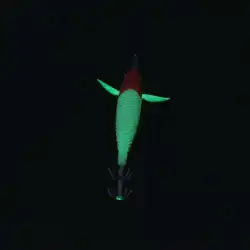 Señuelo BRAVMACK Red Head Scale Squid Jig luminoso aleta salada