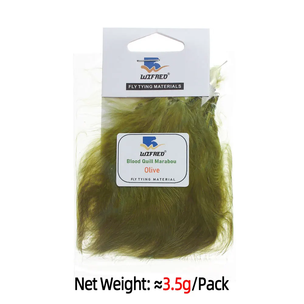 Plumas de marabú naturales para atar moscas Woolly Bugger y Leech - imagen 2