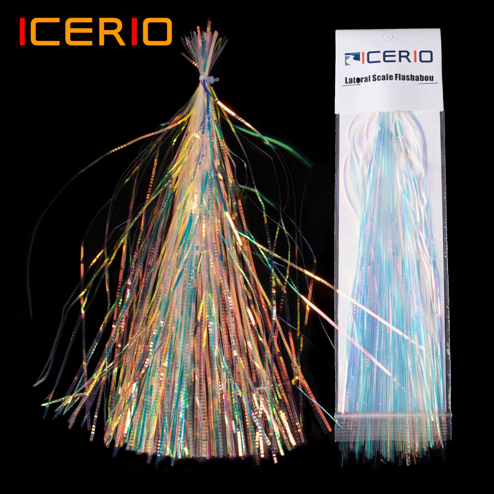 ICERIO señuelo de lubina con escala lateral y hebras Flashbou - imagen 5