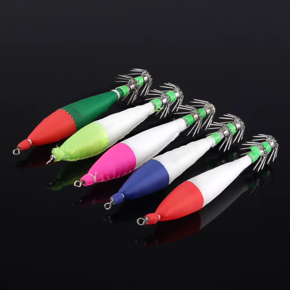 Anzuelo con cola luminosa para pesca de sepia y pulpo