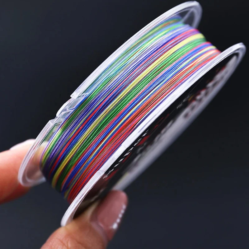 Línea trenzada de PE multicolor 8 hilos