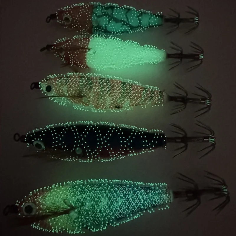 Ackibbik señuelo de calamar luminoso tipo gamba para mar - imagen 2