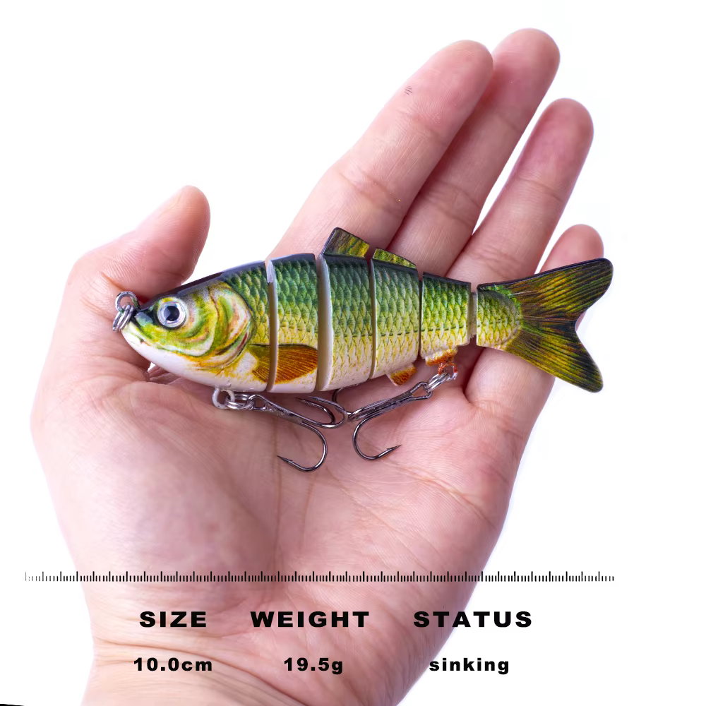 CCLTBA Swimbait Multi articulado 10cm 19,5g – Señuelo hundimiento para lubina - imagen 3