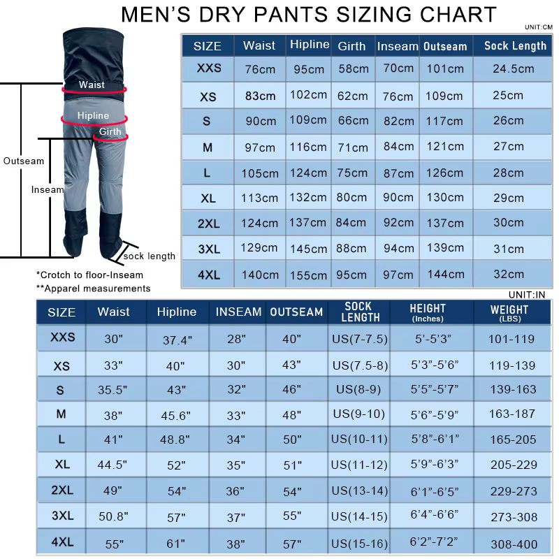 Pantalones traje seco impermeables Kayak Rafting - imagen 3