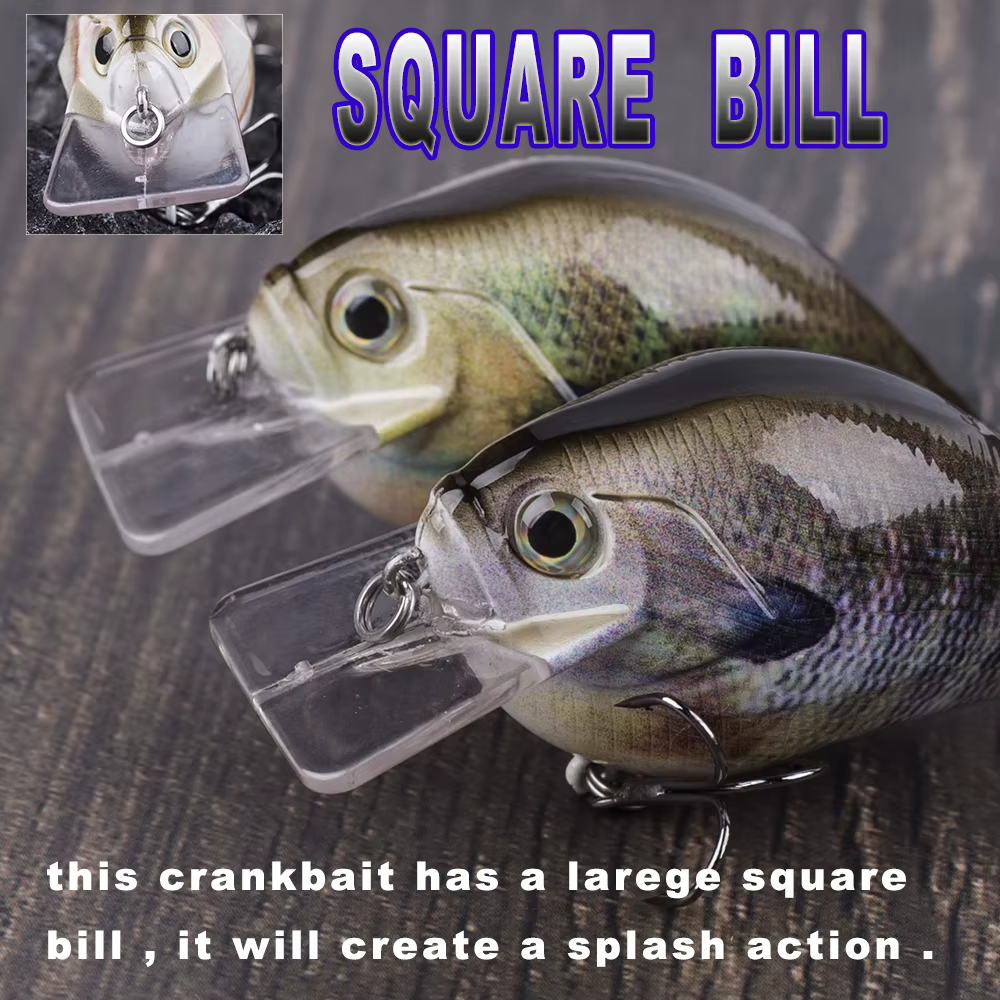 CCLTBA Crankbait 7,5 cm – Flotante oscilante con labio cuadrado - imagen 4