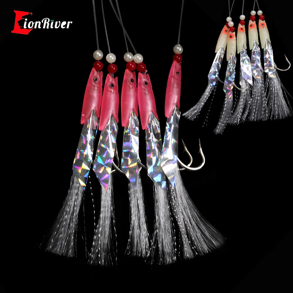 Lionriver Sabiki luminoso para pesca en agua salada con púas - imagen 4