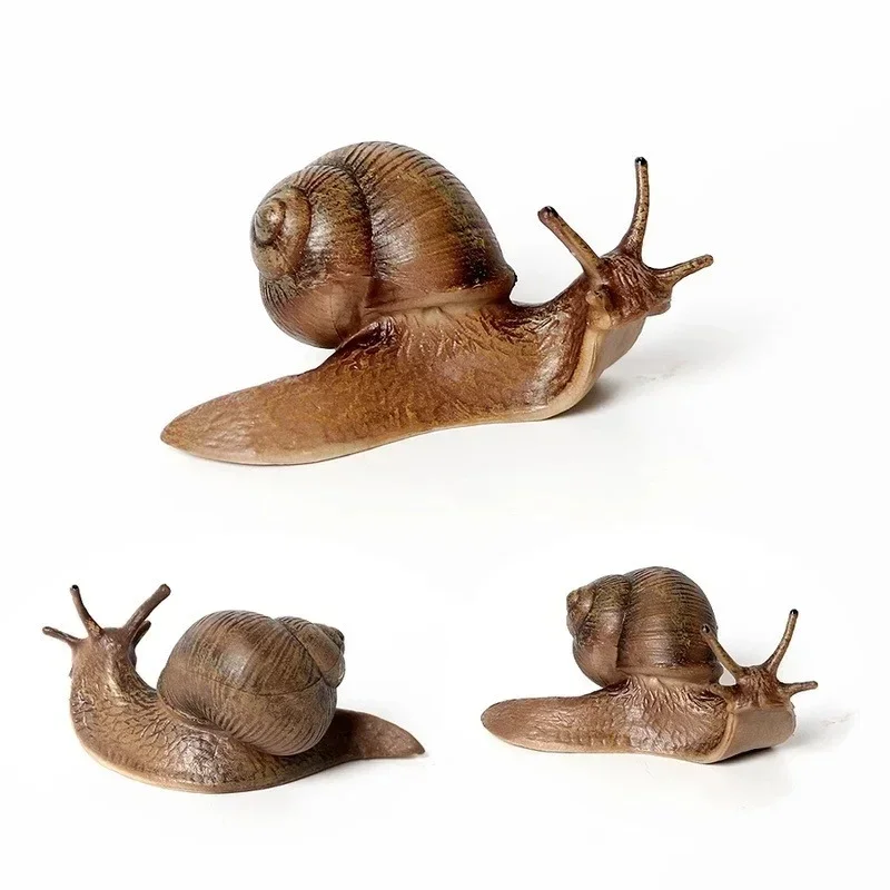 Figura caracol realista resina kawaii para decoración de jardín