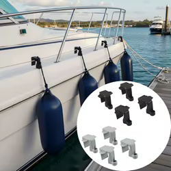 Defensas náuticas para pontón con riel cuadrado – Nylon negro resistente a UV
