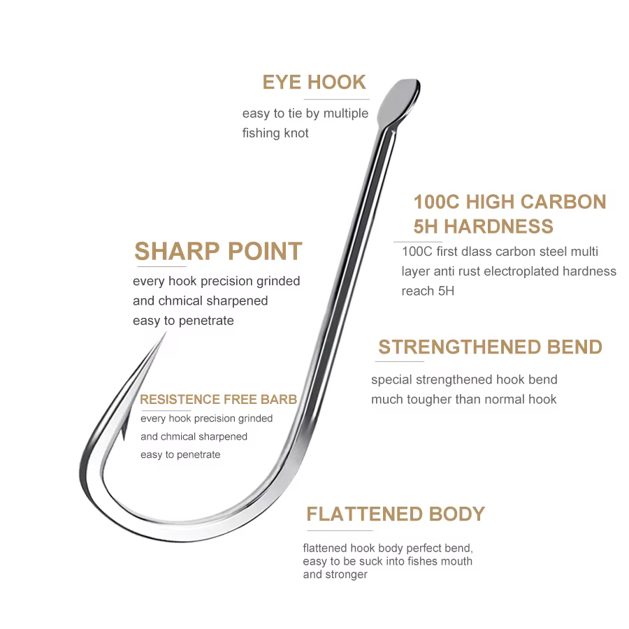 Anzuelos Jig Head redondos FTK – Bronce carbono #1-#11 carpa - imagen 5