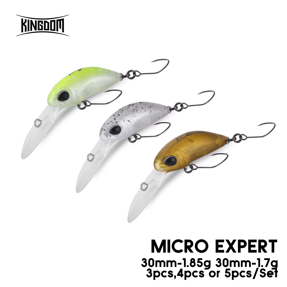 Kingdom Micro Minnow - Señuelo para lubina flotante con labio único