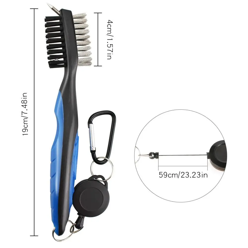 Cepillo retráctil para ranuras de palos de golf, limpieza precisa - imagen 5