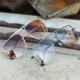 Gafas de sol UV400 montura metálica gran tamaño poligonales - imagen 4