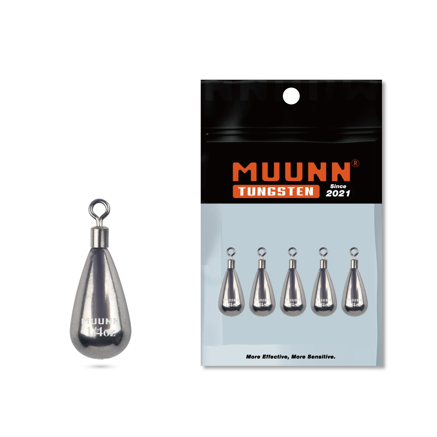 Plomos de tungsteno en lágrima MUUNN para aparejo de lubina marina - imagen 4