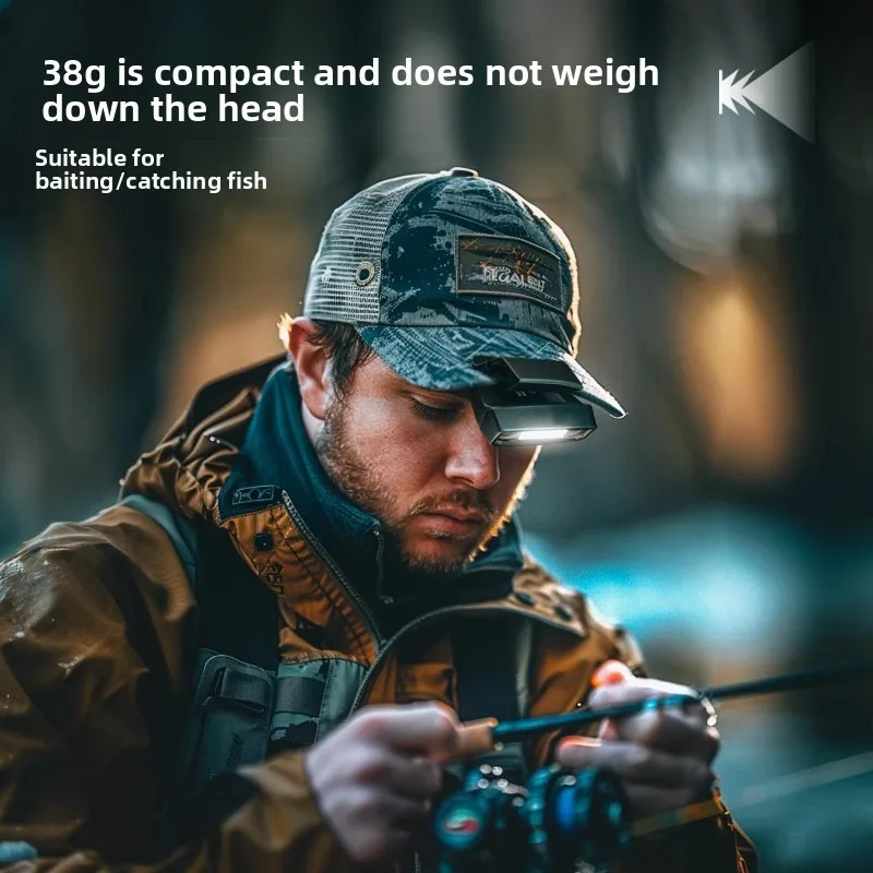 Luz recargable con clip de sombrero y sensor de luz pesca nocturna - imagen 5