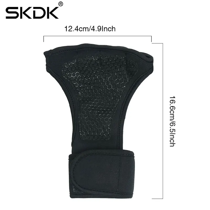 Protector palma antideslizante para fitness – guantes agarre muñequeras - imagen 3