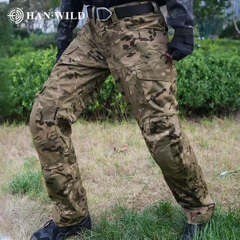 Pantalón de pesca táctico camuflaje ligero para exteriores resistente - imagen 3