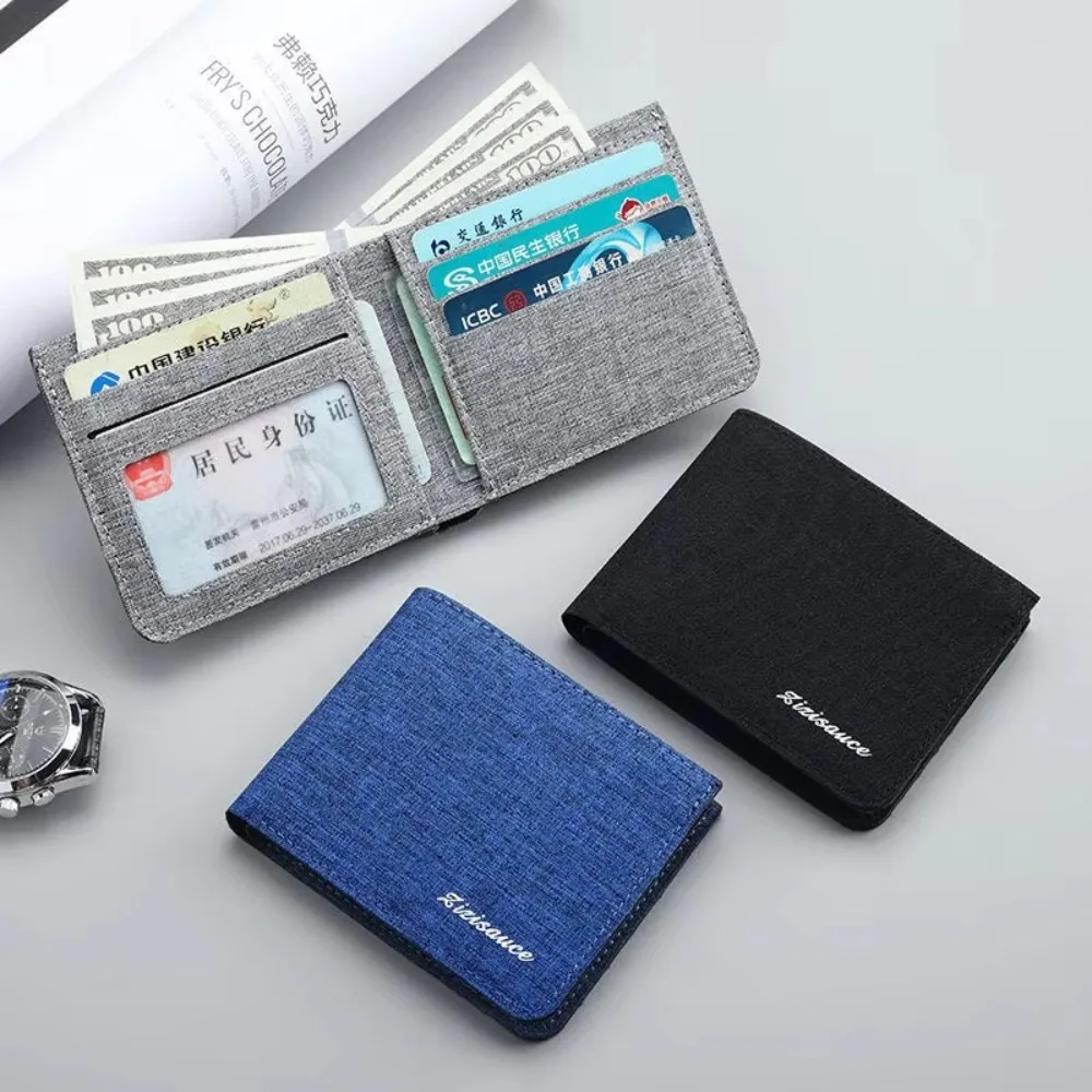 Cartera de lona tipo clutch resistente para hombre, monedero - imagen 3