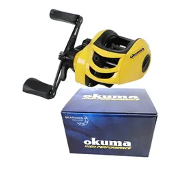 Carrete Baitcasting OKuma amarillo – Arrastre 8kg antiexplosión